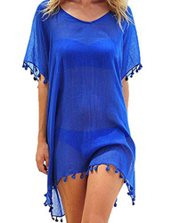 heekpek Vestido de Playa Traje de Baño Camisolas y Pareos Playero con Borla para Verano en oferta
