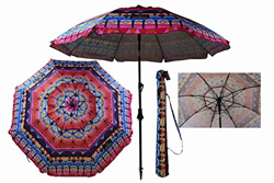 Sombrilla Crevicosta - Sombrilla con espiral, aluminio reforzado, diseño RÉtnica, 200 cm de diámetro de parasol en oferta