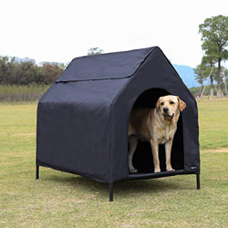 AmazonBasics - Caseta para mascotas, elevada, portátil, grande, negra características