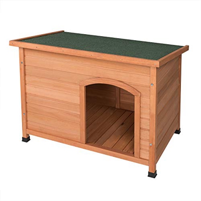 EUGAD Casetas para Perros de Madera Jaula Casa/Caseta Madera para para Perros Gatos Conejo Cobaya Impermeable 103x71x66 cm Marrón Claro 0003TL