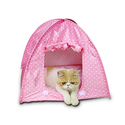 Shulishishop Casitas para Gatos Mascota Tiendas de campaña Casa de Perrito Perro Impermeable Tienda Cama para Perro con sombrilla Gato al Aire Libre c