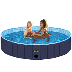 KOPEKS Piscina Grande Infantil Ideal para Niños/Mascotas Perros 120 x 30 cm - Azul Marino y Celeste - L características