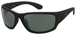 Polaroid PLD 7005/S RC YYV 63 Gafas de sol, Negro (Black Rubber/Green Pz), Hombre en oferta