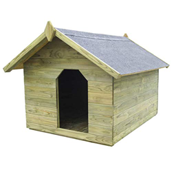 Tidyard Casas de Perros para Jardín,Caseta de Exterior para Perros,Apertura de Techo,Impermeable y Resistente Intemperie y Putrefacción,Madera Pino Im precio