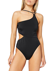 Marca Amazon - IRIS & LILLY Bañador con Aberturas Mujer, Negro (Nero), M, Label: M precio