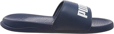 PUMA Popcat 20, Sandalias deslizantes Unisex Adulto, Azul (Dark Denim White), 39 EU