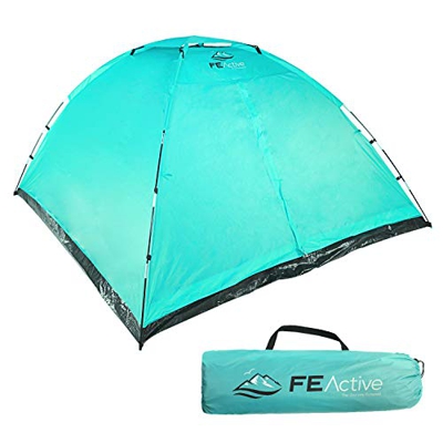FE Active - Tienda Iglú de Campaña para 3 - 4 Personas con Entrada Apantallada, Fácil Montaje, Compacta, Ligera Ideal para Acampada, Senderismo, Excur