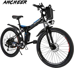 Ancheer Bicicleta Eléctrica de Montaña Bicicleta Eléctrica de 26 Pulgadas Plegable con Batería de Litio (36V 250W) 21 Velocidades de Suspensión Comple características