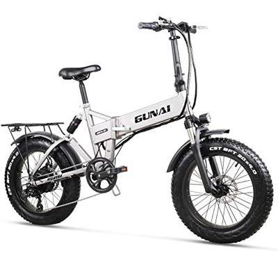 Bicicleta Eléctrica 500W 20 Pulgadas 48V 12.8Ah Neumático Gordo Ciclismo de Playa Bicicleta de Montaña Suspensión Completa MTB Ebike 7 Velocidad Varia