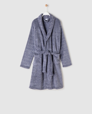 Cotton Juice - Bata De Niño Azul Dibujo Espiga