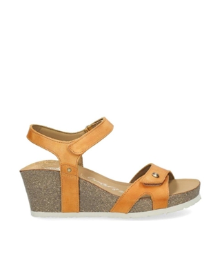 Panama Jack - Sandalias De Cuña De Mujer Julia Basics En Napa En Color Camel