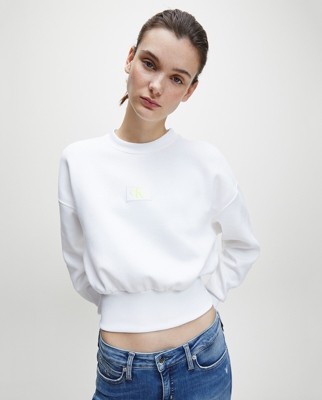 Calvin Klein Jeans - Sudadera De Mujer De Algodón Y Silueta Cuadrada