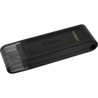 DataTraveler 70 unidad flash USB 128 GB USB Tipo C 3.2 Gen 1 (3.1 Gen 1) Negro, Lápiz USB