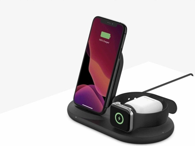 Belkin wireless BOOST CHARGE  3-in-1 Apple Charger Black