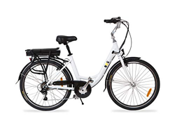 Cityboard E1 Bicicleta Eléctrica con batería integrada de 26", Adultos Unisex, Blanco en oferta