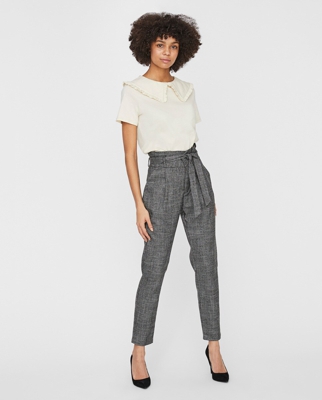 Vero Moda - Pantalón De Mujer Liso De Cintura Alta