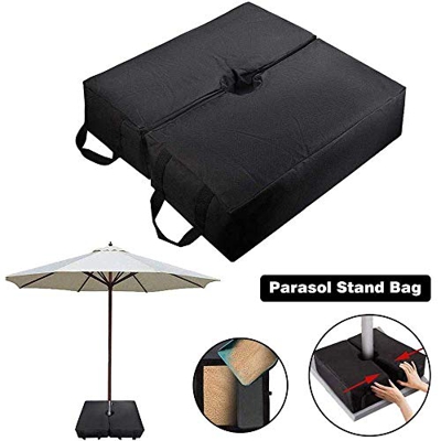 Young Min 2 Piezas Desmontable Bolsa de Peso Base para Sombrillas Bases de Carpas de Patio con 2 Asas Soportes de Sombrillas Base Cuadrada Paragüero P
