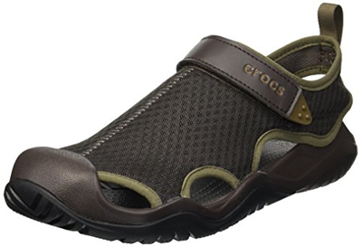 CROCS Swiftwater Mesh Deck Sandal M, Zuecos para Hombre, Marrón (Espresso 206b), 43/44 EU