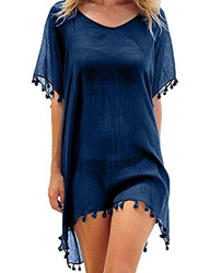 heekpek Vestido de Playa Traje de Baño Camisolas y Pareos Playero con Borla para Verano características
