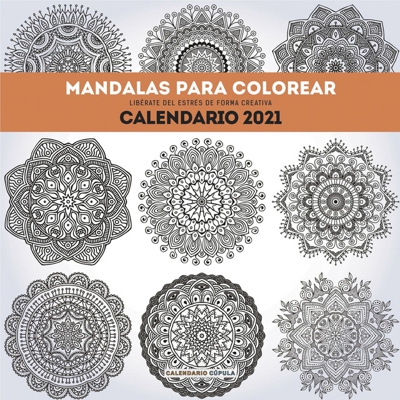 Calendario mandalas para colorear 2021