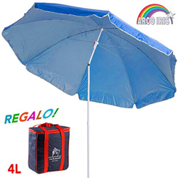 Arcoiris Sombrilla de Playa con un Bolso de Termico 4L de Acero (220cm, Azul) precio