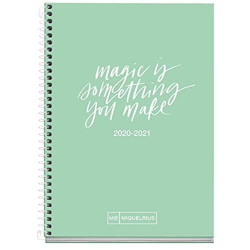 MIQUELRIUS - Agenda Escolar Write Curso Lectivo 2020-2021, Español, Semana vista, Tamaño 117x174 mm, Papel 70 g, Cubierta cartón extraduro, Color Ment características