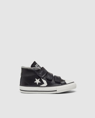 Converse - Zapatillas Infantil De Color Negro Con Triple Velcro