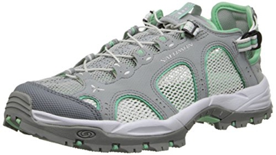 Salomon Techamphibian 3 - Sandalias Deportivas para Mujer, Color Gris (Light Onix/White/Lucite Green), Talla 36 2/3