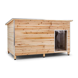 Oneconcept Schloss Wuff - Caseta para Perro, Casa de Mascotas para Patio, Tamaño L, 90x120x90 cm, Aislada, Resistente a la Intemperie, Madera de Pino, características
