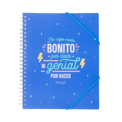 Mr.Wonderful - Carpeta Con Hojas Transparentes : No Dejes Nada Bonito Por Decir Ni Genial Por Hacer.