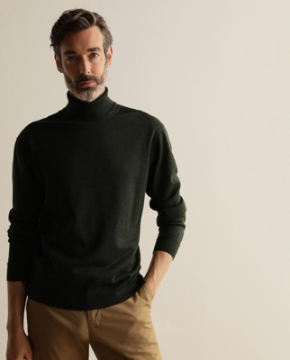 Emidio Tucci - Jersey De Hombre Negro Con Cuello Alto