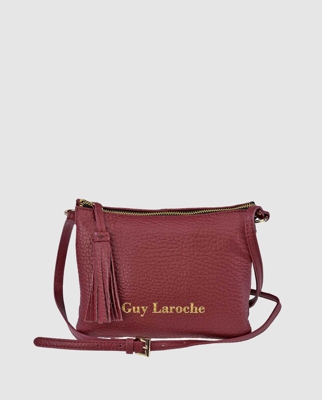 Guy Laroche - Bandolera Mini De Mujer De Piel Vacuna Granulada En Rojo