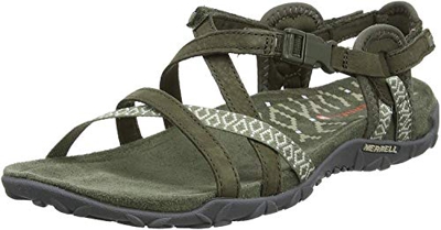Merrell Terran Lattice Ii Tira de tobillo para Mujer, Verde (Dusty Olive), 38 EU