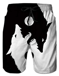 Spreadhoodie Lobo Cortocircuitos De La Playa Bañador para Hombre Secado Rápido Bañadores Vacaciones Deporte Natacion Ligero Shorts XL precio
