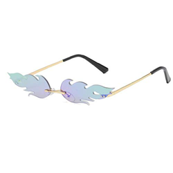 Aisoway Llama del Fuego Gafas De Sol Mujer Hombres Sin Rebordes De Onda Gafas De Sol Gafas Reduzca Los Vidrios De Sun en oferta
