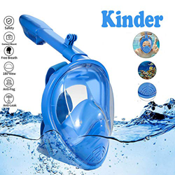 Lypumso Máscara de Buceo, Máscara Snorkel para Niños 180°Visión Panorámica, Máscara de Buceo de Cámara/GoPro Instalable Accesorios Completos y Bolsa p características