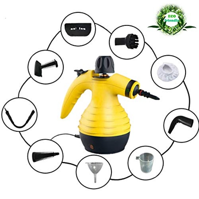 Vaporeta de Limpieza de Mano Portátil Potente y Multiusos para Quitar Manchas en Tapicería de Coche, Hogar, Cocinas, Alfombras, Cristales, Sofá | Vapo