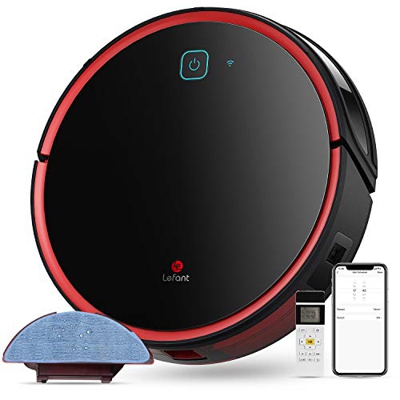 LEFANT Robot Aspirador y Fregasuelos, Aspirador de Limpieza Aspira Barre y Friega 3 en 1, Programable App, para Pelo Mascota, Navegación Inteligente, 