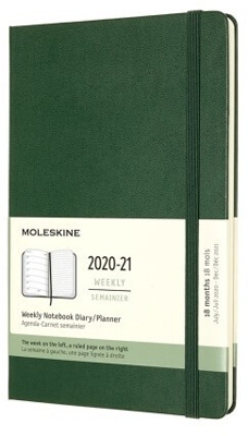 Moleskine 18 Months Weekly Note Calendar Hard Cover Large 2020/2021