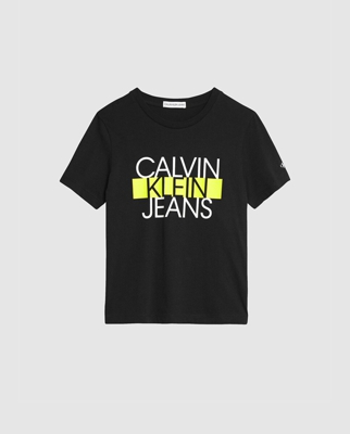 Calvin Klein - Camiseta De Niño Negra Lisa