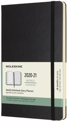 Moleskine 18 Months Weekly Note Calendar Hard Cover Large 2020/2021 - blue características