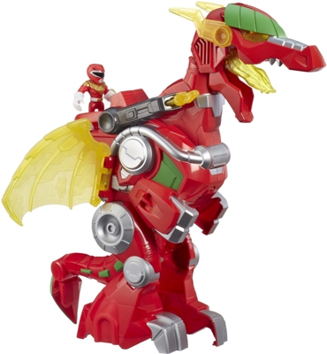 Hasbro Playskool Heroes Power Rangers - Roter Ranger und Dragon Thunderzord with Light and Sound