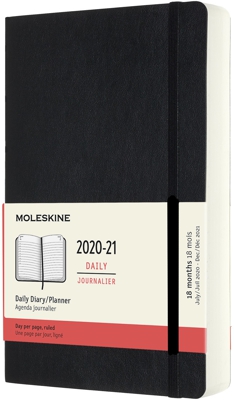 Moleskine 18 Months Daily Calendar Soft Cover Large 2020/2021