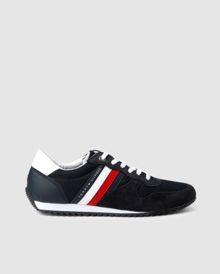 Tommy Hilfiger - Zapatillas Deportivas De Hombre En Azul Con Logo Lateral