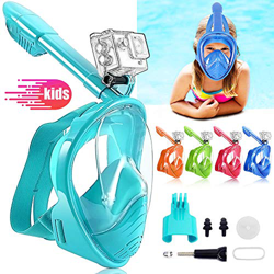 HINATAA Máscara de Buceo para Niños, 180 °Máscara de Snorkel de Cara Completa Infantil, Anti-vaho Anti-Fuga Máscara de Gafas Compatible con GoPro, Ade precio