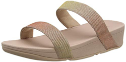 Fitflop Lottie Glitzy Slide, Sandalias con Punta Abierta para Mujer, Rosa (Rose Gold 323), 37 EU en oferta