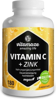 Vitamaze Vitamina C + Zinc (180 uds.)