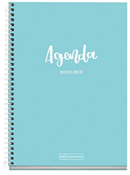 MIQUELRIUS - Agenda Escolar Basic Curso Lectivo 2020-2021, Español, Semana vista, Tamaño 155x213 mm, Papel 70 g, Cubierta cartón extraduro, Color Azul en oferta