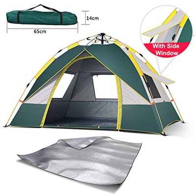 Tienda de campaña ultraligera para 2-3 personas, resistente al viento y al agua de poliuretano 3000 mm +, 3 – 4 temporadas, tienda de cúpula fácil par