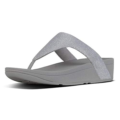 FitFlop Lottie Glitzy, Sandalias con Punta Abierta Women's, Negro (Black 001), 37 EU